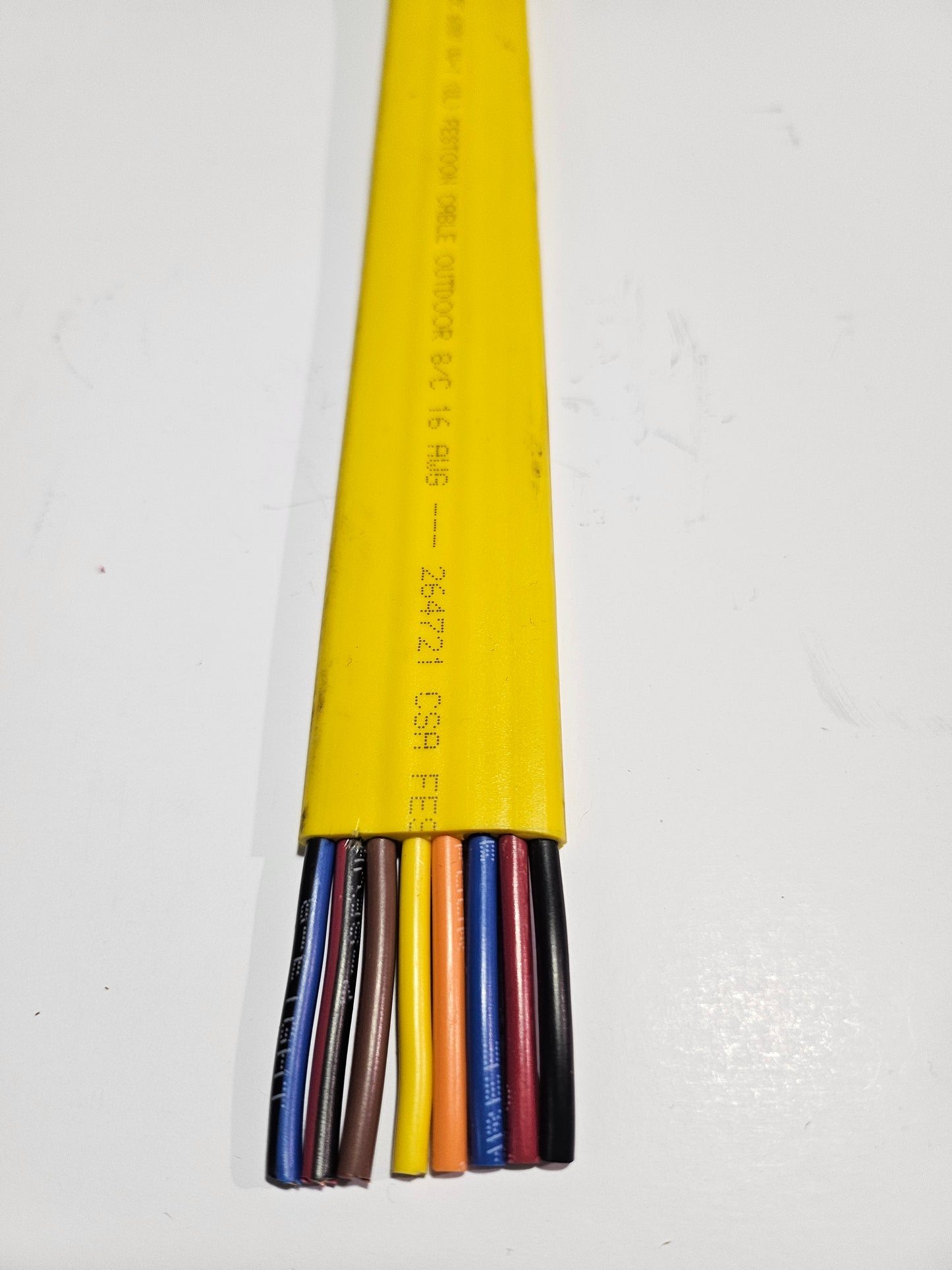 Yellow Flat Ribbon 8-conductor 16-gauge per ft