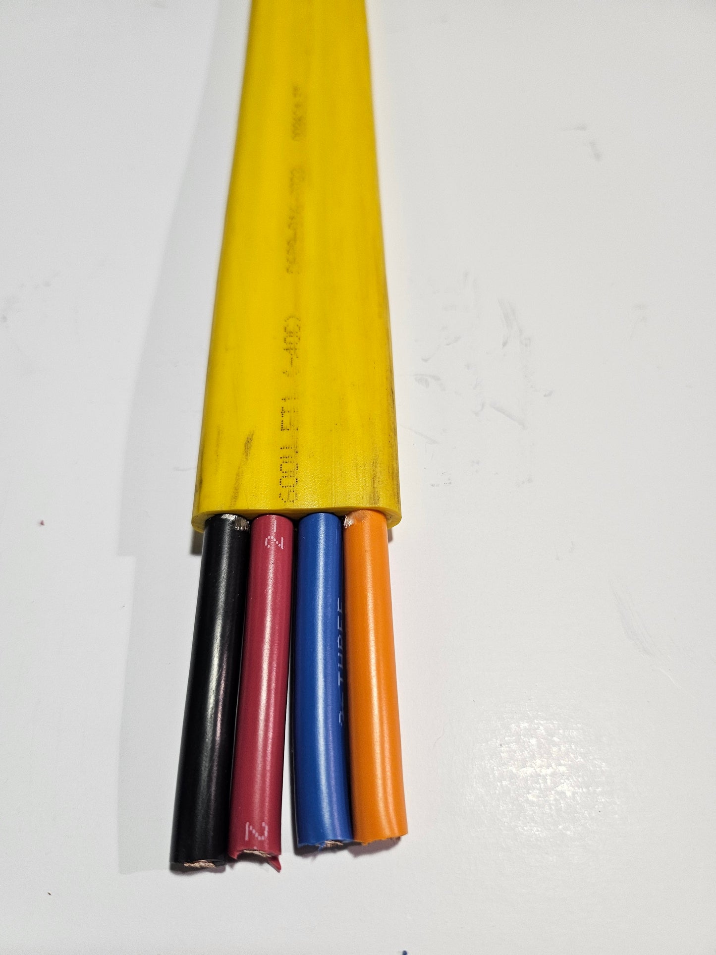 Yellow Flat Ribbon 4-conductor 8-gauge per ft