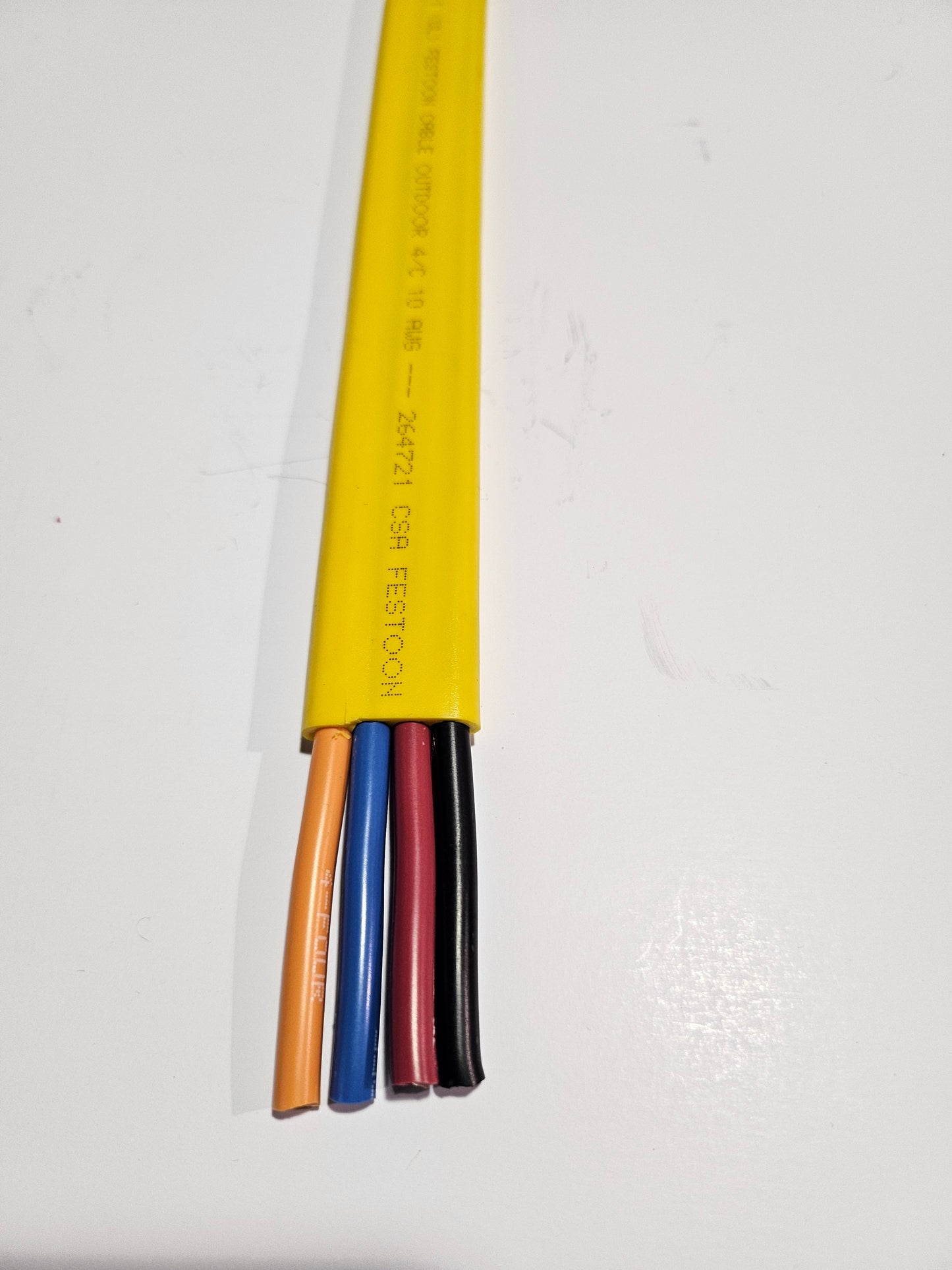 Yellow Flat Ribbon 4-conductor 10-gauge per ft