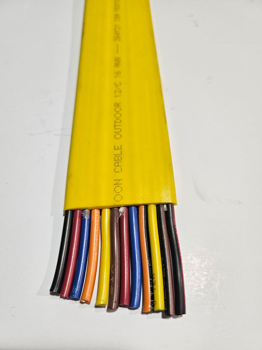Yellow Flat Ribbon 12-conductor 16-gauge per ft